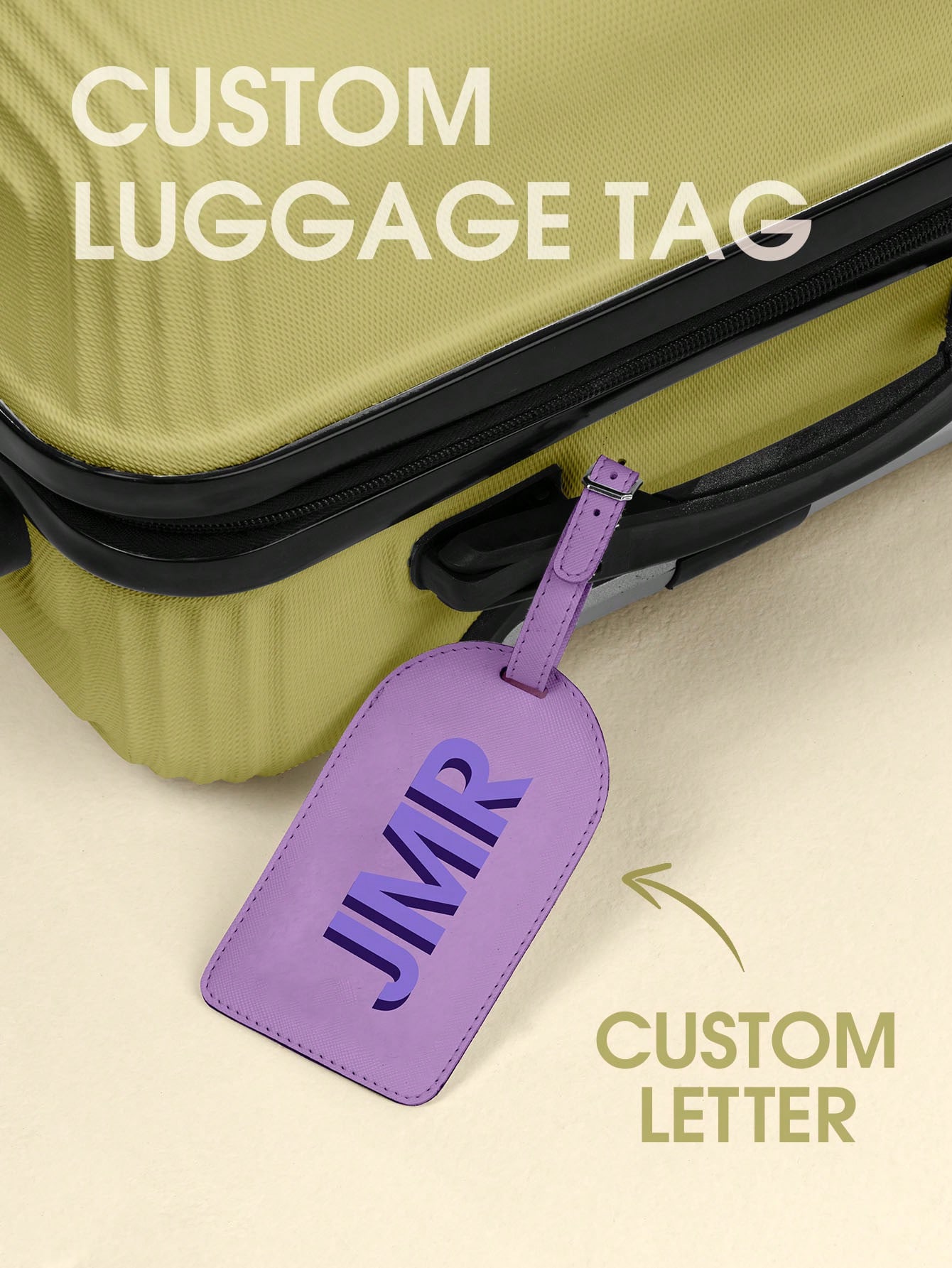 Travel Accessories B&M - Personalized Initial Luggage Tag Custom Letter