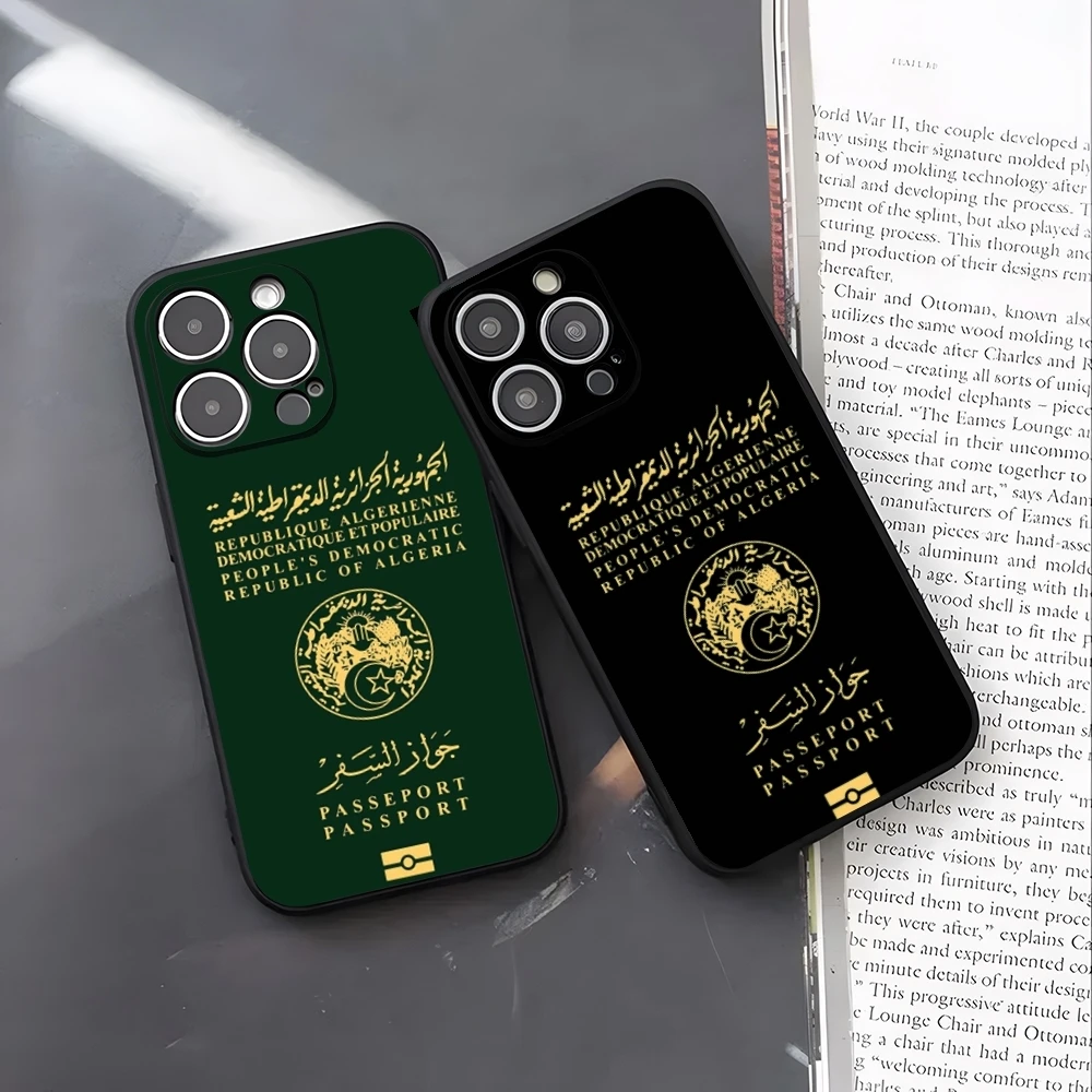 Travel Accessories Iphone - Algeria Map Flag Passport Phone Case