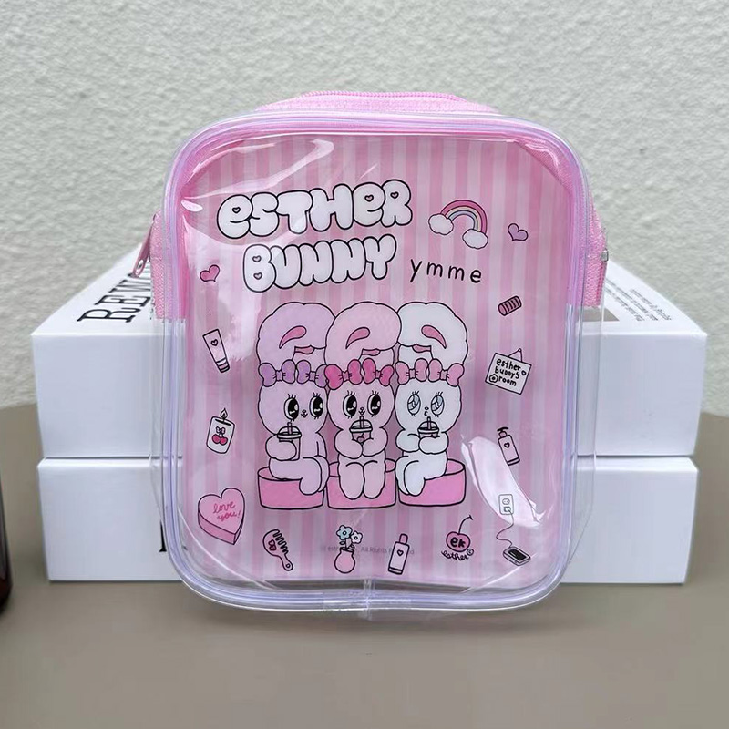 Travel Accessories In Japan - Cute Esther Bunny Transparent Makeup Bag