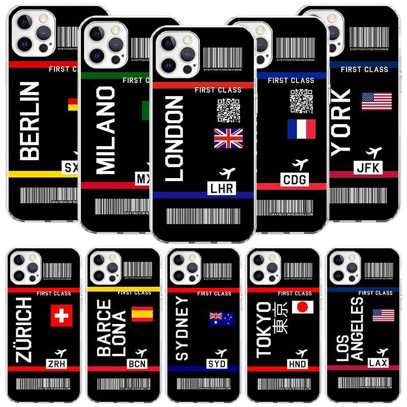 Travel Accessories Iphone - Airline Ticket Barcode Phone Case For