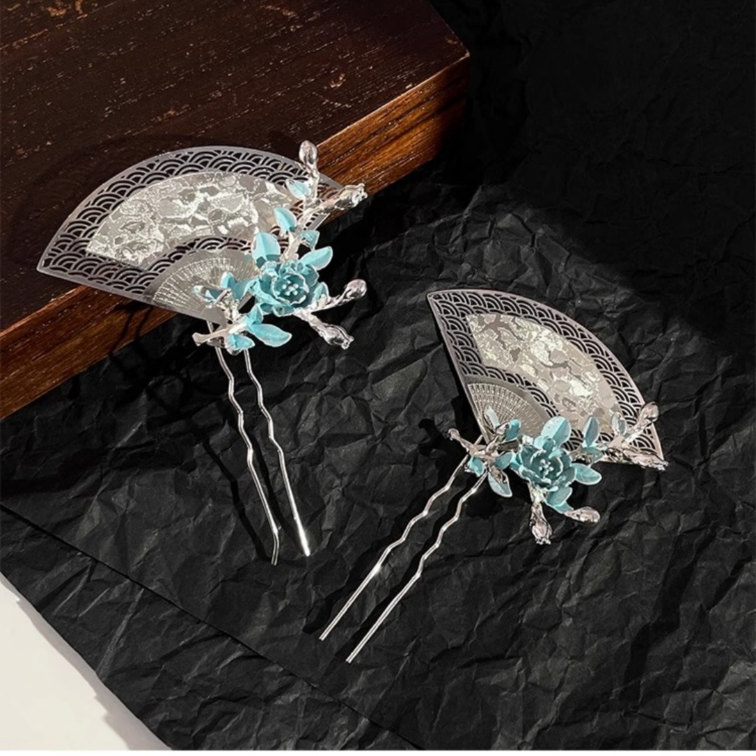 Travel Accessories New - New Chinese-Style Fan-Shaped Hairpin, Exquisite, Light