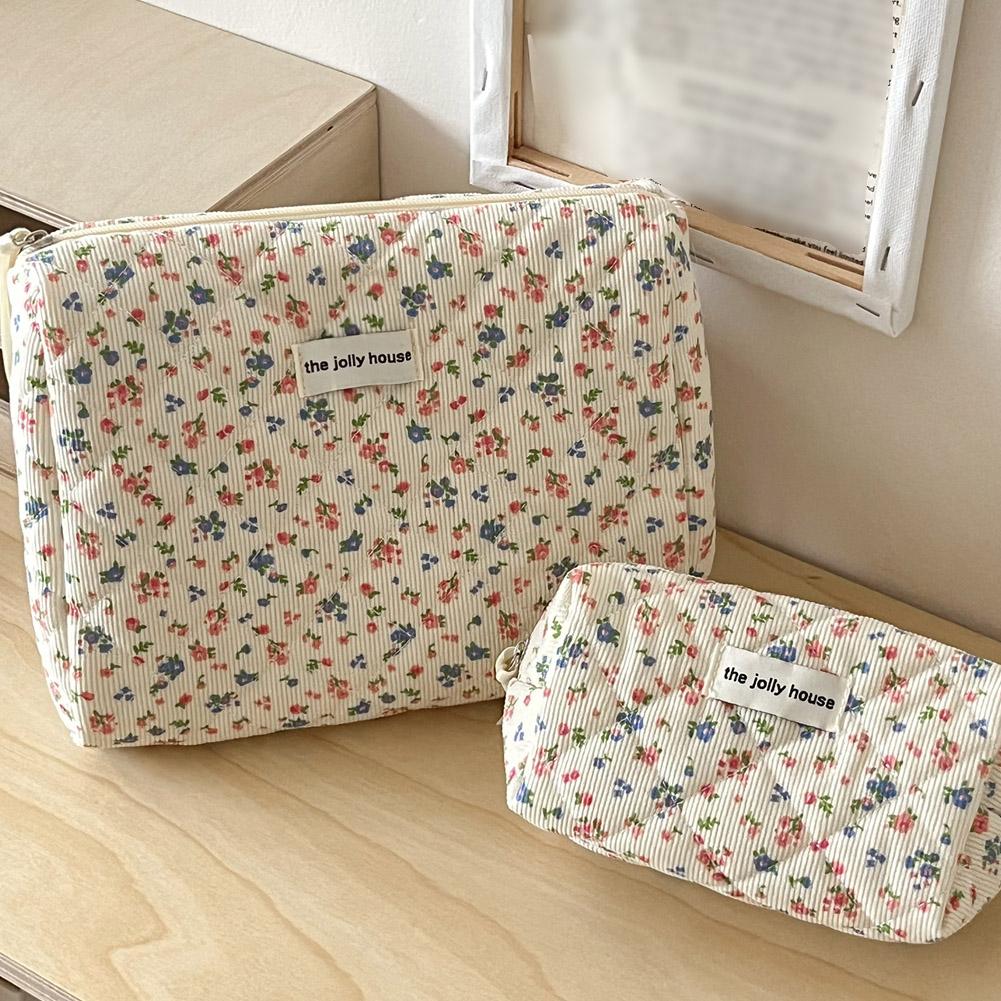 Vintage Floral Quilted Makeup  - đánh giá và giá Travel Accessories Box