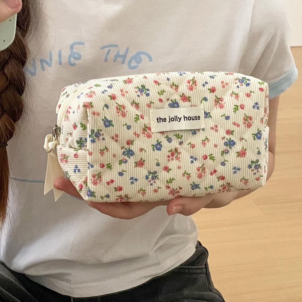 Vintage Floral Quilted Makeup  - đánh giá và giá Travel Accessories Box