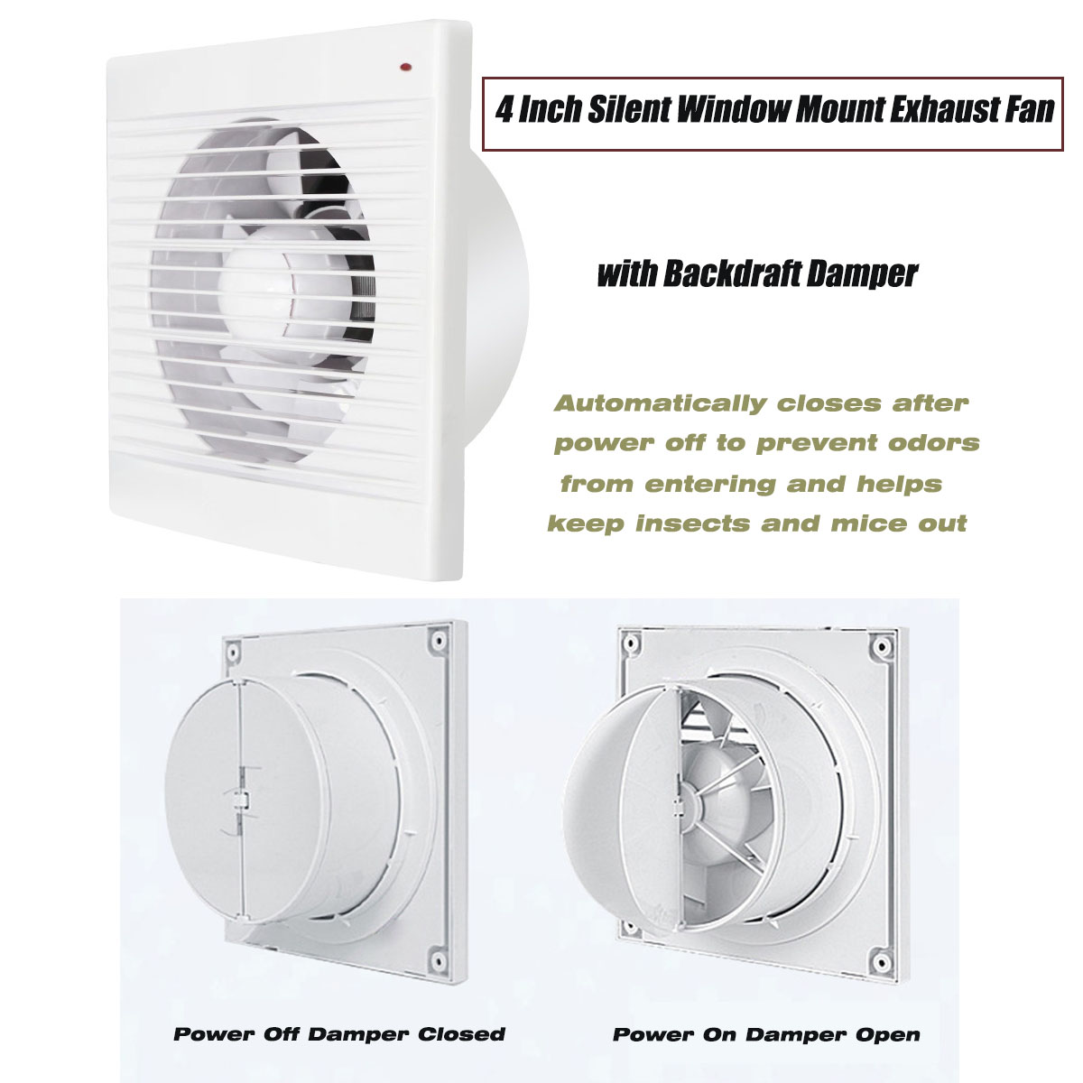 4 Inch Silent Window Mount Exh - đánh giá và giá Travel Accessories Uk