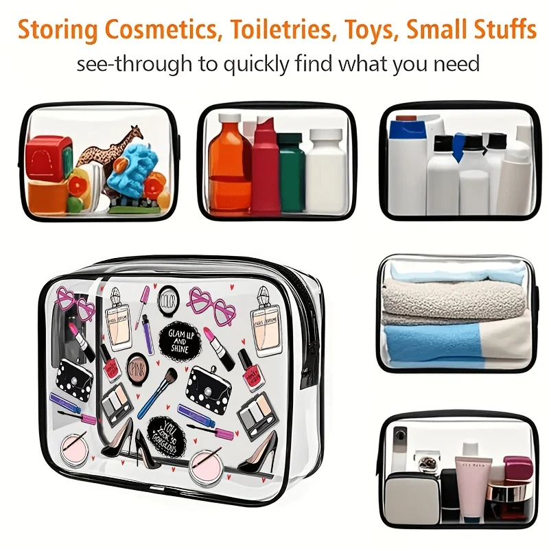 1pc Clear Makeup Bag Transpare - đánh giá và giá Toiletry Bag Tsa
