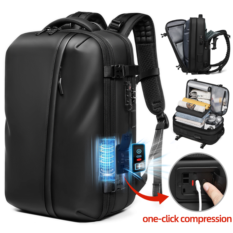 Men Travel Backpack One Click  - đánh giá và giá Compression Bag Vacuum