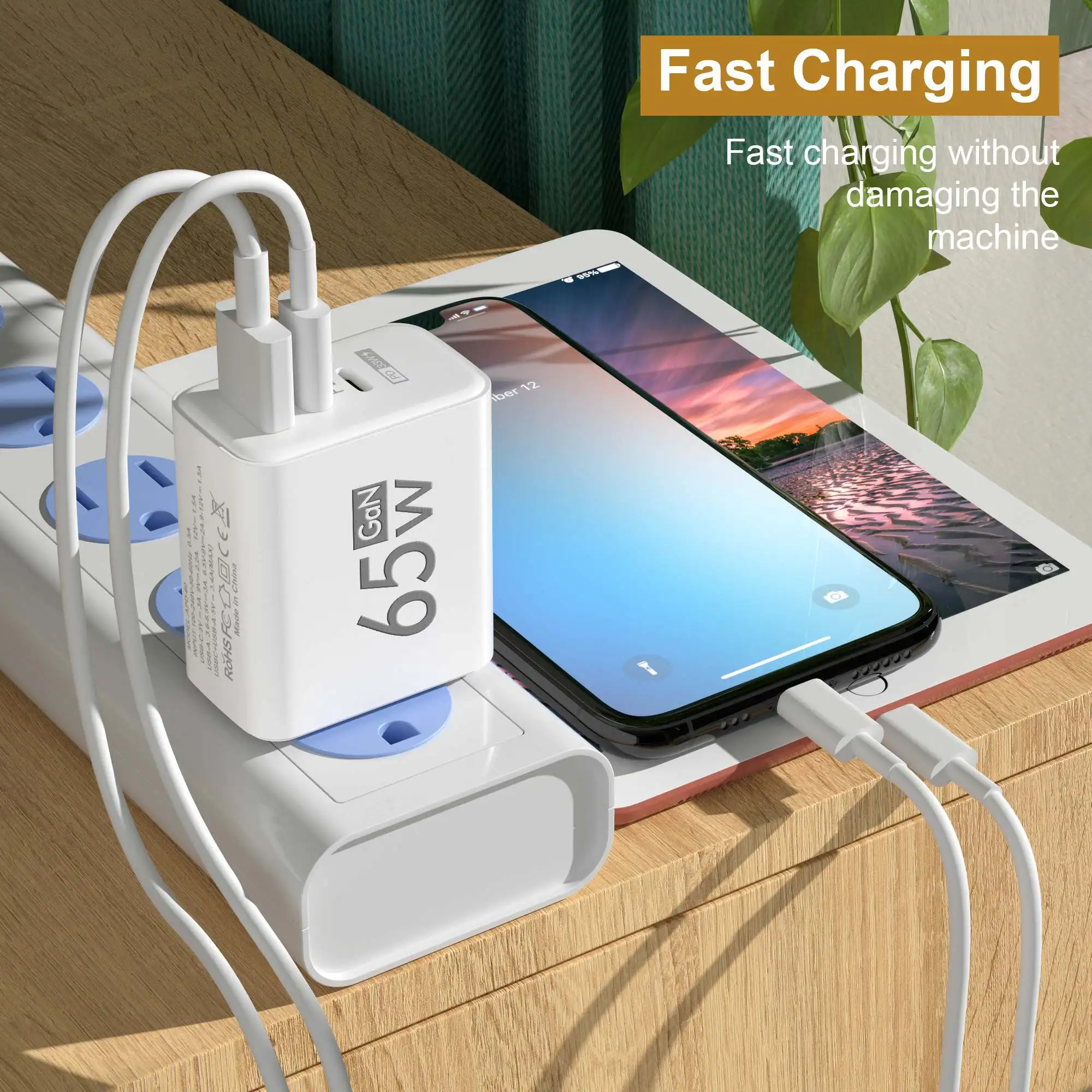 Foldable 65W GaN 3‑Port USB‑C  - đánh giá và giá Travel Accessories Iphone