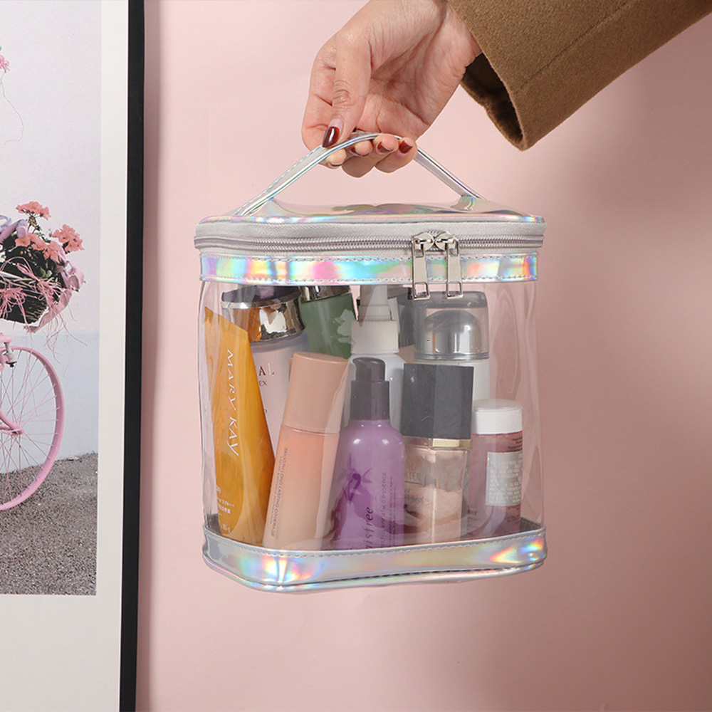 Clear PVC Makeup Bag with Hand - đánh giá và giá Toiletry Bag Tsa