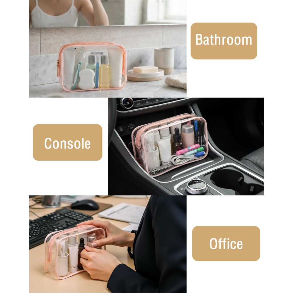 Clear Pouch Small, 6.6x2.3x4.7 - đánh giá và giá Toiletry Bag Tsa